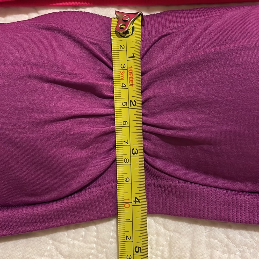 SALE. SALE. SALE.  1 Purple. 1 pink Strapless bras- tube top. Size S/M - Picture 8 of 9